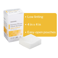 McKesson 44802000 Medi-Pak Non-Sterile Gauze Sponge-200/Pack