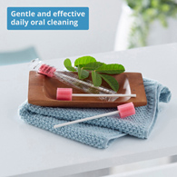 McKesson 4833-McKesson Oral Swabstick Foam Tip Dentifrice, 5 Inch, Mint, Pink, Oral Care Swabs (CS)