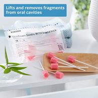 McKesson 4834-McKesson Oral Swabstick Foam Tip Dentifrice, Mint, 10 per Pack, Oral Care Swabs (BX)