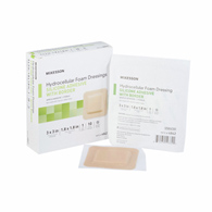 McKesson 4842-McKesson Silicone Adhesive with Border Silicone Foam Dressing, 3 x 3 Inch, Foams (BX)