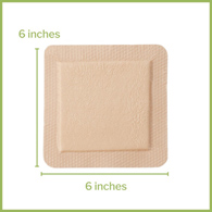 McKesson 4844-McKesson Silicone Adhesive with Border Silicone Foam Dressing, 6 x 6 Inch, Foams (BX)