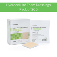 McKesson 4862 Silicone Gel Adhesive without Border Silicone Foam Dressing, 3 x 3 in, Foams (BX/10)