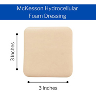 McKesson 4862 Silicone Gel Adhesive without Border Silicone Foam Dressing, 3 x 3 in, Foams (CS/200)