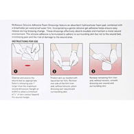 McKesson 4862 Silicone Gel Adhesive without Border Silicone Foam Dressing, 3 x 3 in, Foams (CS/200)
