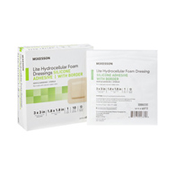 McKesson Lite McKesson 4872 Lite Silicone Gel Adhesive with Border Thin Silicone Foam Dressing, 3 x 3 in (BX/10)