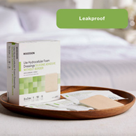 McKesson Lite McKesson 4892 Lite Silicone Gel Adhesive without Border Thin Silicone Foam Dressing, 3 x 3 in (CS/200)