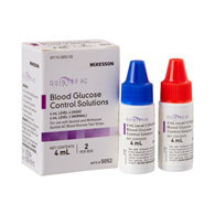 McKesson Quintet AC 5052 Blood Glucose Control Solution - 2 x 4 mL Level 2 & 4 (BX)