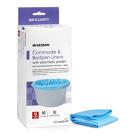 McKesson 513-H645S10P Commode Liner for Shower or Commode Chair (Pack/10)