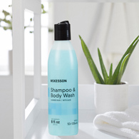 McKesson 53-1354-8 2 in-1 Shampoo & Body Wash, Flip-Top Bottle, 8 oz, Summer Rain Scent, Shampoos & (CS/48)