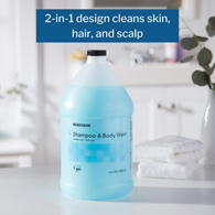 McKesson 53-1355-GL 2 in-1 Shampoo & Body Wash, Summer Rain Scent, 1 gal Jug, Shampoos & Conditioners (EA/1)