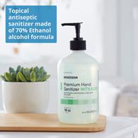 McKesson Premium McKesson 53-27037-18 Premium Hand Sanitizer with Aloe, 18 oz, Gel, Pump Bottle, Hand (CS/12)