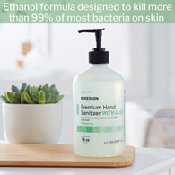 McKesson Premium McKesson 53-27037-18 Premium Hand Sanitizer with Aloe, 18 oz, Gel, Pump Bottle, Hand (CS/12)