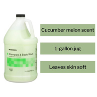 McKesson 53-27901-GL 2 in 1 Shampoo & Body Wash, Cucumber Melon Scent, 1 gal Jug, Shampoos & Conditioners (EA/1)