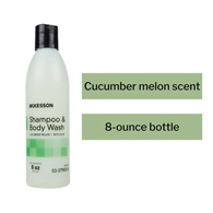 McKesson 53-27903-8 Shampoo & Body Wash, Cucumber Melon Scent, 8 oz Squeeze Bottle, Shampoos & Conditioners (CS/48)