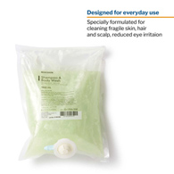 McKesson 53-27906-1000 Shampoo & Body Wash Dispenser Refill Bag 1000 mL, Cucumber Melon, Shampoos (EA/1)