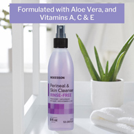 McKesson 53-28013-8-Rinse-Free Perineal Wash, McKesson, Liquid, Fresh Scent, 8 Oz Pump Bottle, Perineal Cleansers (CS/48)