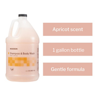 McKesson 53-28021-GL 2 in-1 Shampoo & Body Wash, Apricot Scent, 1 gal Jug, Shampoos & Conditioners (EA/1)