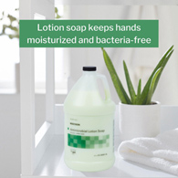 McKesson 53-28081-GL Antimicrobial Lotion Soap, Herbal Scent, 1-gal Jug, Green, 0.95% Strength, Soaps (EA/1)