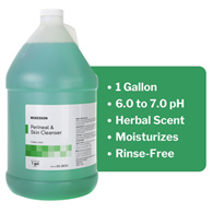 McKesson 53-28131 Herbal Scent Rinse-Free Perineal Wash, 1 gal, Perineal Cleansers