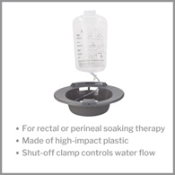 McKesson 56-80102 Round Graphite Plastic Sitz Bath, 2000 mL (10/Case)