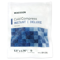 McKesson Deluxe McKesson 59-57C Deluxe Soft Cloth Instant Cold Pack, 5-1/2 x 6-3/4 in, Cold (CS/24)