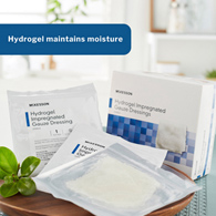 McKesson 61-53022-McKesson Hydrogel Gauze Dressing, 2 x 2 Inch, Impregnated Dressings (BX)