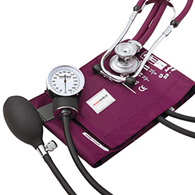 McKesson McKesson 768-641-11AMMM Premium Reusable Pocket Aneroid & Stethoscope Combo Set, Magenta, Cuff (EA/1)