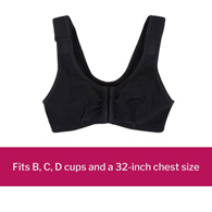 McKesson 83-908BLK-32-McKesson Surgi-Bra II, 32 Inch, Black, Bras