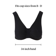 McKesson 83-908BLK-34-McKesson Black Post-Surgical Bra, 34 Inch, Bras