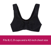 McKesson 83-908BLK-42-McKesson Surgi-Bra II, 42 Inch, Black, Bras