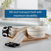McKesson 854-McKesson White Gait Belt, 60 Inch, Belts (CS) - McKesson White Gait Belt, 60 Inch
