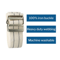 McKesson 856-McKesson White Gait Belt, 60 Inch, Belts (CS) - McKesson White Gait Belt, 60 Inch