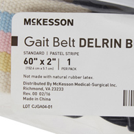 McKesson 859-McKesson Pastel Stripe Gait Belt, 60 Inch, Belts