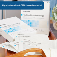 McKesson 87400 Gelling Fiber Wound Dressing, 4 x 4-3/4 in (BX/10)
