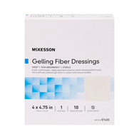 McKesson 87400 Gelling Fiber Wound Dressing, 4 x 4-3/4 in (CS/100)