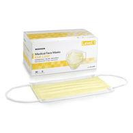 McKesson 91-2101 ASTM Level 1 Medical Face Masks, Yellow (BX/50)