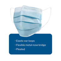 McKesson 91-2102 ASTM Level 1 Medical Face Masks, Blue (BX/50)