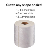 McKesson 9229 White Wool/Rayon Adhesive Orthopedic Felt Roll, 6 in x 2-1/2 yd, Ankle Braces & ft (CS/15)
