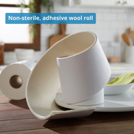 McKesson 9229 White Wool/Rayon Adhesive Orthopedic Felt Roll, 6 in x 2-1/2 yd, Ankle Braces & ft (RL/1)