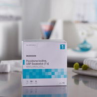 McKesson 986 Impregnated Swabstick, 10% Strength, Povidone Iodine, Individual Packet, Applicators & Swabsticks (BX/50)