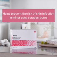 McKesson 988-McKesson Impregnated Swabstick, 70% Isopropyl Alcohol, Applicators & Swabsticks (BX)
