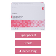 McKesson 988-McKesson Impregnated Swabstick, 70% Isopropyl Alcohol, Applicators & Swabsticks (BX)
