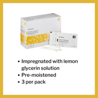 McKesson 989 Oral Swabstick, Lemon Glycerin (BX/25)