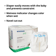 McKesson BD-SZ2-McKesson Baby Diapers, Size 2, Baby Diapers (BG) - McKesson Baby Diapers, Size 2
