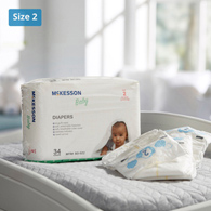 McKesson BD-SZ2-McKesson Baby Diapers, Size 2, Baby Diapers (CS) - McKesson Baby Diapers, Size 2