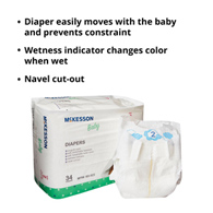 McKesson BD-SZ2-McKesson Baby Diapers, Size 2, Baby Diapers (CS) - McKesson Baby Diapers, Size 2
