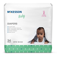 McKesson BD-SZ2-McKesson Baby Diapers, Size 2, Baby Diapers (CS) - McKesson Baby Diapers, Size 2