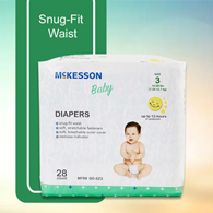 McKesson BD-SZ3-McKesson Baby Diapers, Size 3, Baby Diapers (CS) - McKesson Baby Diapers, Size 3