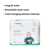 McKesson BD-SZ5-McKesson Baby Diaper, Size 5, Baby Diapers (CS) - McKesson Baby Diaper, Size 5