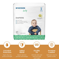 McKesson BD-SZ5-McKesson Baby Diaper, Size 5, Baby Diapers (CS) - McKesson Baby Diaper, Size 5